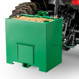 Ballast Box, 3-Point Category 1 Tractor Ballast of 800 lbs Capacity, with Standard 2 Inch Hitch Receiver