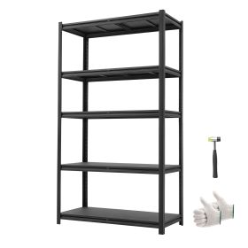 Storage Shelves, 5-Tier Adjustable, 3000 lbs Capacity, Heavy Duty Garage Storage Shelving Unit, Metal Utility Rack Shelf