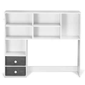 Desktop Bookshelf, 3-Tier Desktop Storage Organizer, 37" x 10" x 31.1" Office Storage Rack Wood Display Shelf