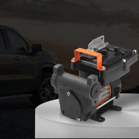 Fuel Transfer Pump 12V 15 GPM 1/4 HP Diesel Pump With Auto Fuel Nozzle (Option: BLACK)