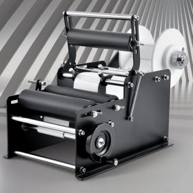 Manual Round Labeling Machine, 15-20pcs/min, Bottle Label Applicator For Round Bottles, Adjustable Manual Round Bottle Labeler Suitable For Bottl (Option: BLACK)