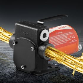 Fuel Transfer Pump 12V 5.3 GPM 1/10 HP Diesel Pump With Auto Fuel Nozzle (Option: BLACK)